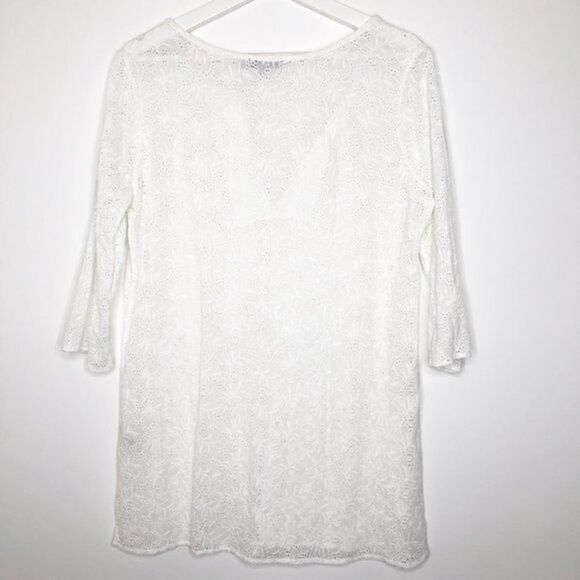 CALYPSO ST. BARTH White Eyelet Tunic Top - Picture 6 of 6